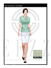 淺綠色短袖修身顯瘦款按摩技師制服設計圖1398