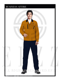 橙色男款4S店工作制服設(shè)計(jì)圖1122