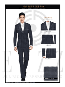 灰色韓版男職業(yè)裝西服服裝款式圖414