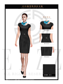 時尚黑色女通勤職業裝夏裝服裝款式圖690