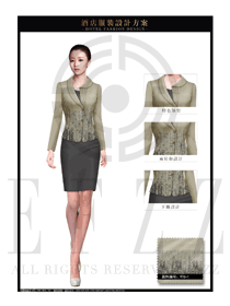 原創(chuàng)設(shè)計(jì)韓版修身女款酒店大堂經(jīng)理服裝款式圖1136