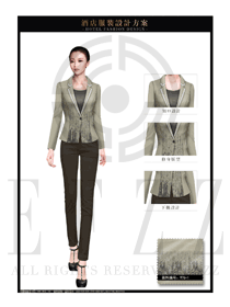 原創(chuàng)設計韓版修身女款酒店大堂經(jīng)理服裝款式圖1145