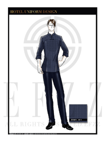 大師手繪新中式中餐服務(wù)員制服設(shè)計圖1817