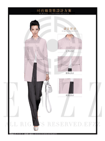 粉色女職業裝大衣服裝款式圖197