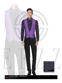 原創(chuàng)制服設(shè)計(jì)馬甲款西餐服務(wù)員款式效果圖1196