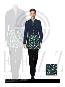 藏藍(lán)色長袖男款中餐傳菜員服裝款式圖172