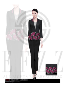 時尚女款西裝酒店經理服裝款式設計圖466