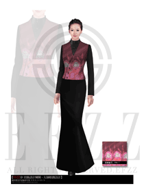 原創(chuàng)制服設(shè)計酒店西餐廳咨客服裝款式圖217