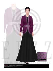 紫色水療SPA會所女款咨客迎賓制服設計圖382