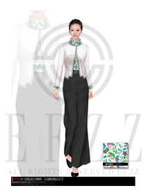 新款米白色女款SPA水療會所咨客迎賓制服設計圖383