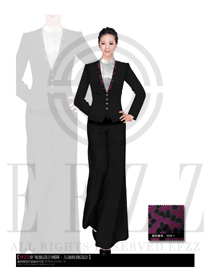 新款長裙款酒店西餐咨客服裝設計圖241