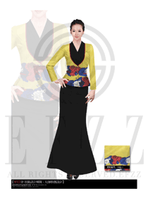 新款亮黃色女款酒店西餐咨客服裝設計圖251