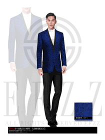 新款深藍色男款西餐領班制服款式設計圖069