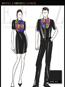 新款男女款夜總會KTV服務員制服設計圖605