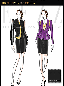 新款短裙款女裝夜總會KTV服務員制服設計圖608