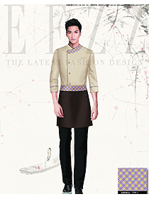 時尚長袖男款酒店民族特色服裝款式設計圖181