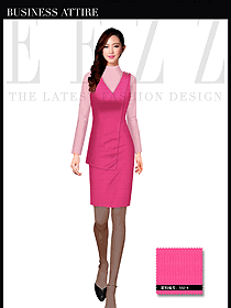 原創設計淺紅色女職業裝馬夾服裝款式圖336