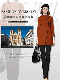 原創制服設計女職業裝大衣服裝款式圖218