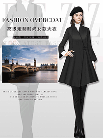 原創制服設計女職業裝大衣服裝款式圖227