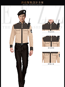 原創制服設計長袖男款保安服款式圖400