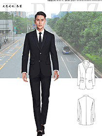 黑色長袖男款大巴司機冬裝制服設計圖172