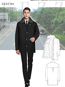 黑色男款大巴司機制服設計圖175