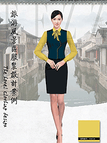 新款女西餐服務員制服設計圖1296