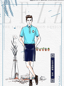 原創(chuàng)設(shè)計(jì)短袖男款學(xué)生服校服款式圖050