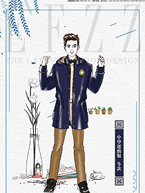 新款長(zhǎng)袖男款學(xué)生服校服款式圖054