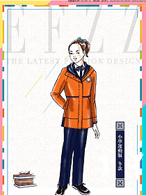 新款淺橙色短袖女款學生服校服款式圖065