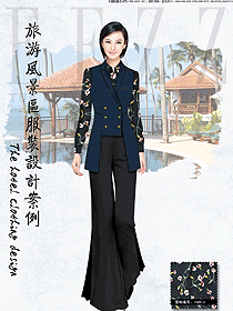 新款長袖女款西餐服務員服裝款式圖1306