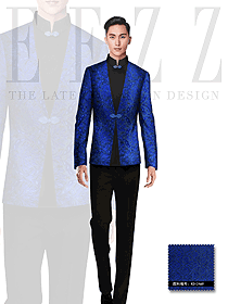 原創制服設計男款中餐服務員制服設計圖1044