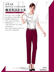 白色短袖女職業裝修身款短袖襯衫設計圖385