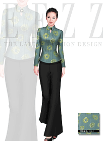 時尚酒店制服女款西餐咨客服裝設計款式圖462