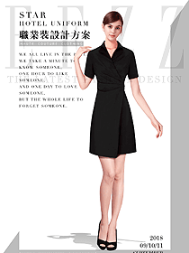 原創(chuàng)制服設(shè)計黑色女職業(yè)裝夏裝款式圖767