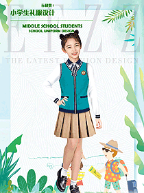 時尚長袖女款學(xué)生服校服款式設(shè)計圖089