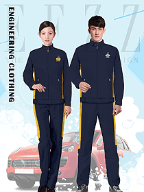 時尚藏藍色春秋工程服設計圖1228