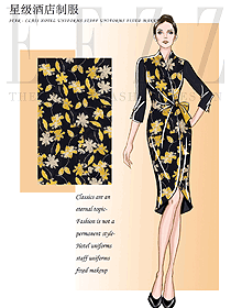 時尚女款西餐廳領班服裝款式設計圖088