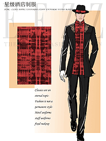 中式立領(lǐng)長(zhǎng)袖男款酒店門童制服設(shè)計(jì)圖1271