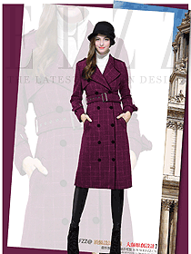 時尚女職業(yè)裝大衣服裝款式效果圖241
