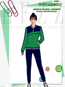 時尚長袖女款學生服校服款式設計圖130