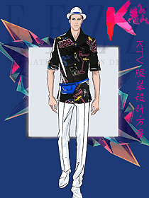 時尚男款夜總會KTV服務員制服設計圖624