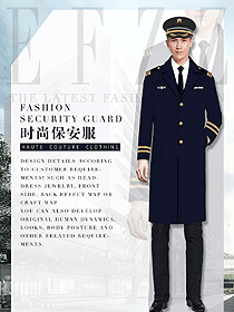 新款男款冬季保安服大衣制服設計圖072