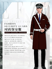 男款冬季保安服大衣服裝款式圖073