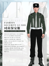 時尚長袖男款保安服制服設計圖417