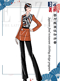 時(shí)尚女款日式風(fēng)格制服款式設(shè)計(jì)圖336