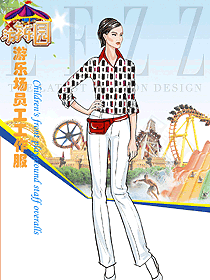 原創(chuàng)制服設(shè)計(jì)游樂園工作服款式圖338