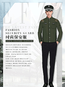 深綠色長袖男款保安服款式圖425