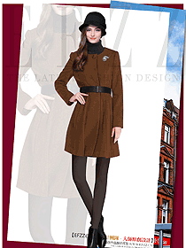 原創制服設計女職業裝大衣服裝款式圖281