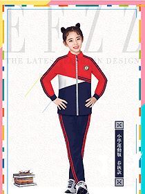 原創(chuàng)制服設計紅色女款學生服校服款式圖149